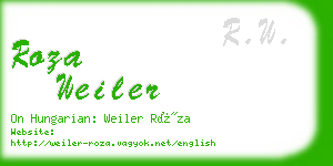 roza weiler business card